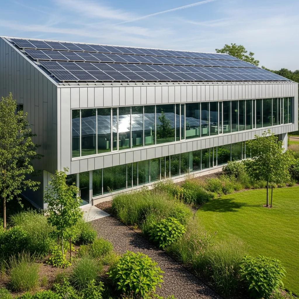 Energy‑efficient metal building with sustainable design elements