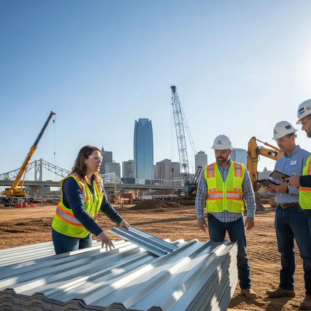 Local expert consulting with contractors on sustainable metal sourcing in Oklahoma City